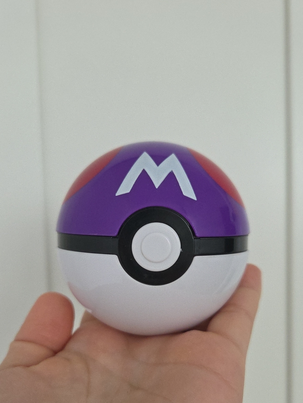 Pokémon Master Ball Toy, Plastic Figure Storage Case Shell with Hinge
